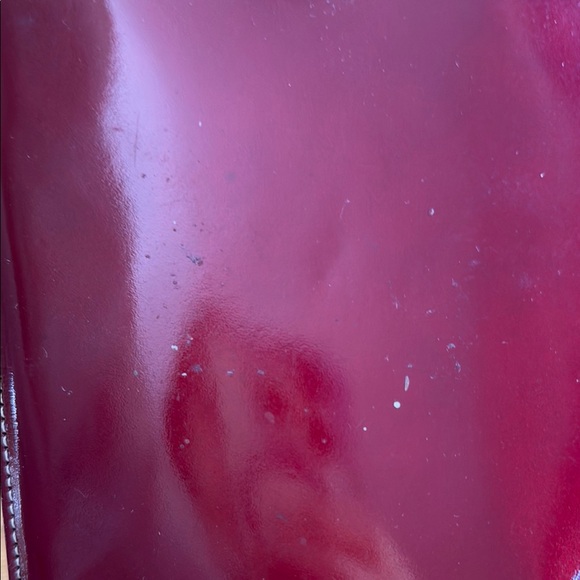 Arcadia Red Patent Leather Satchel with Glossy Finish - Picture 8 of 16